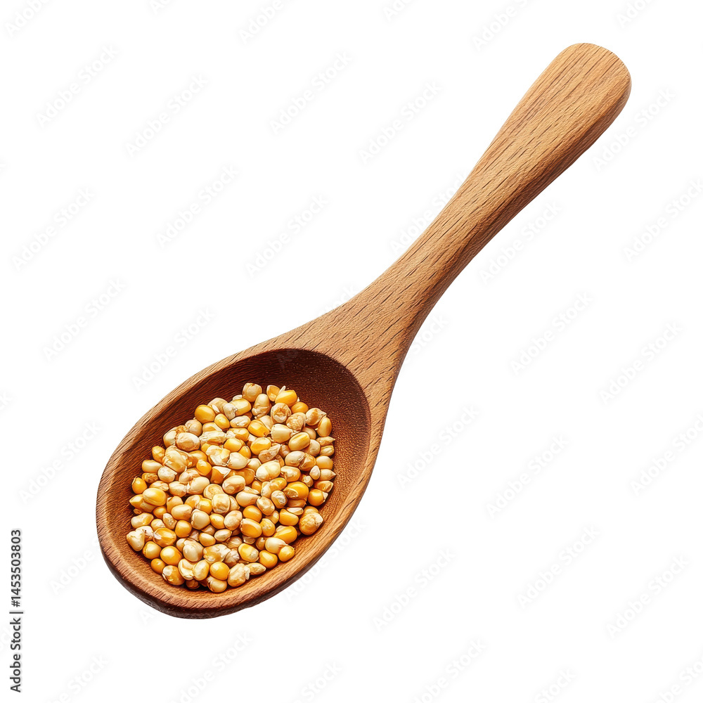 Corn seeds in a wooden spoon on a Transparent background ready for planting or cooking purposes, corn seeds in wood spoonisolated on PNG background Corn seeds in a wooden spoon on a Transparent background ready for planting or cooking purposes, corn seeds in wood spoonisolated on PNG background