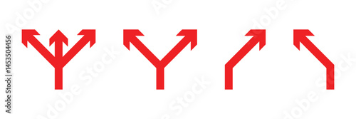 International road signs colorful Traffic signal isolated on white background. Eps 10.