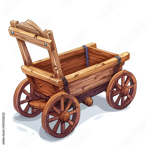 vintage wooden cart