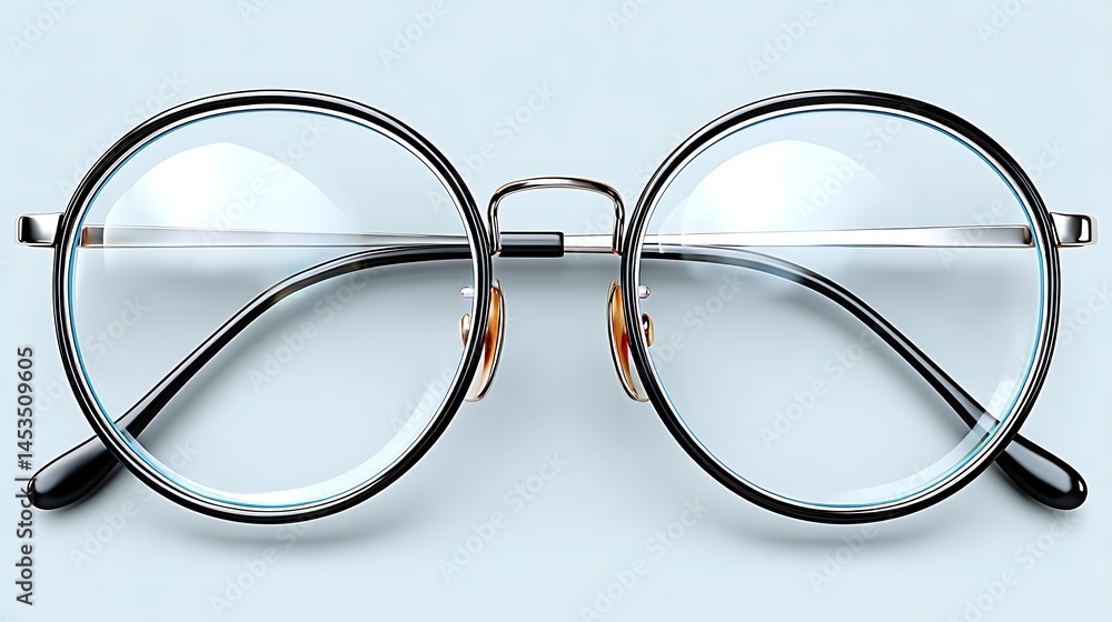 Stylish Round Eyeglasses Frames Black Metal Rimless Glasses Clear Lenses Modern Optical Stylish Round Eyeglasses Frames Black Metal Rimless Glasses Clear Lenses Modern Optical