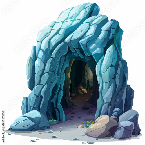 Cave on a white background 