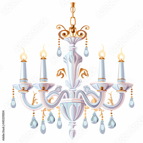 Illustration of a chandelier 
