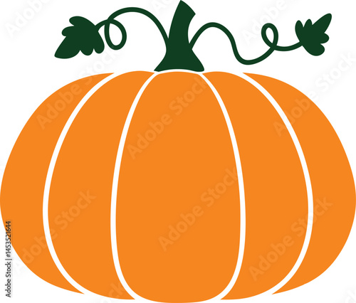 Pumpkins vector collection, symbol Halloween, autumn, crop, thanksgiving day, fruitful year silhouette on white background, Vector illustration