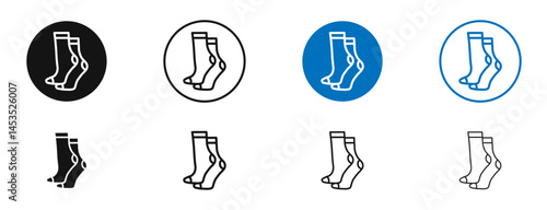 Women socks icon. Vector outline illustration. vector logo template