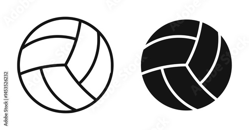 Volleyball ball icon. Vector outline illustration. vector logo template