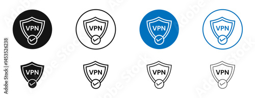Virtual private network icon. Vector outline illustration. vector logo template