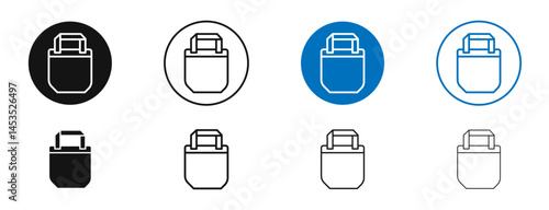 Tote bag icon. Vector outline illustration. vector logo template