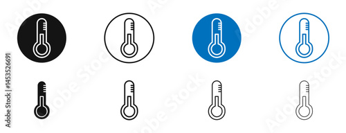 Thermometer icon. Vector outline illustration. vector logo template