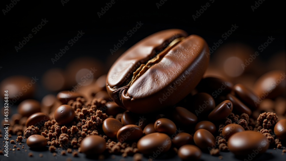 Close-Up of a Coffee Bean Pile Close-Up of a Coffee Bean Pile