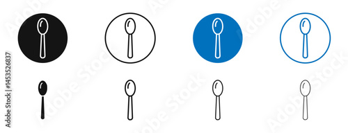 Tablespoon icon. Vector outline illustration. vector logo template