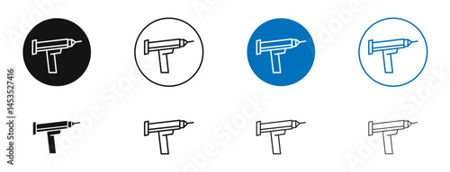 Sealant gun icon. Vector outline illustration. vector logo template