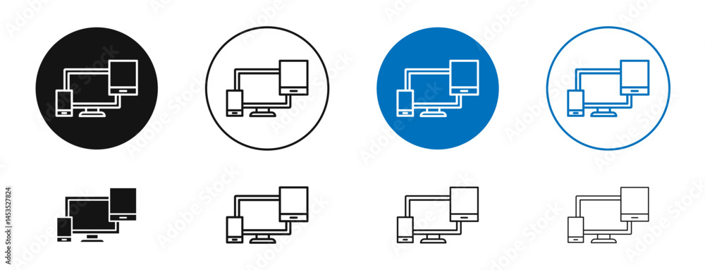 Responsive icon. Vector outline illustration. vector logo template Responsive icon. Vector outline illustration. vector logo template