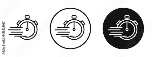Quick icon. Vector outline illustration. vector logo template