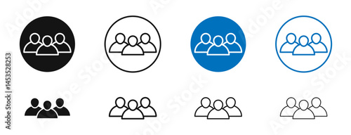 Population icon. Vector outline illustration. vector logo template