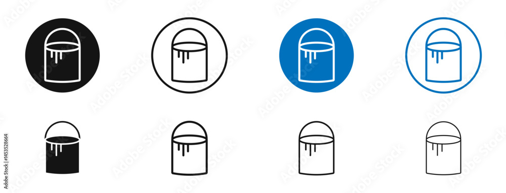 Paint bucket icon. Vector outline illustration. vector logo template Paint bucket icon. Vector outline illustration. vector logo template
