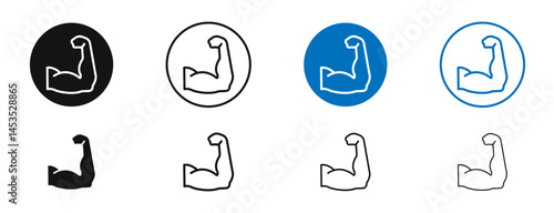 Muscle icon. Vector outline illustration. vector logo template