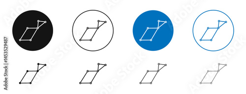 Lyra Constellation icon. Vector outline illustration. vector logo template