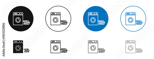 Laundry icon. Vector outline illustration. vector logo template