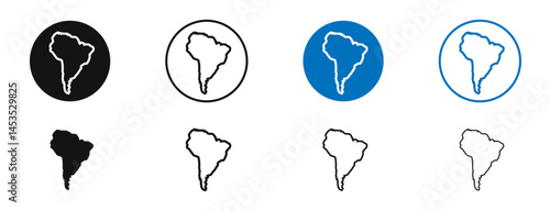 Latin america icon. Vector outline illustration. vector logo template