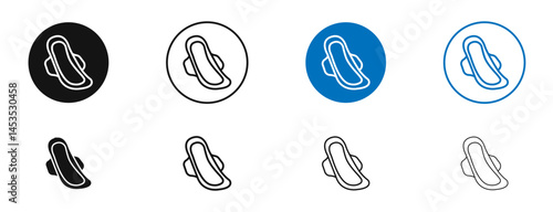 Hygienic pad icon. Vector outline illustration. vector logo template
