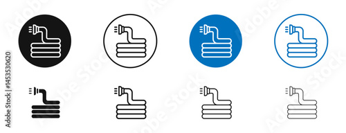 Hose icon. Vector outline illustration. vector logo template