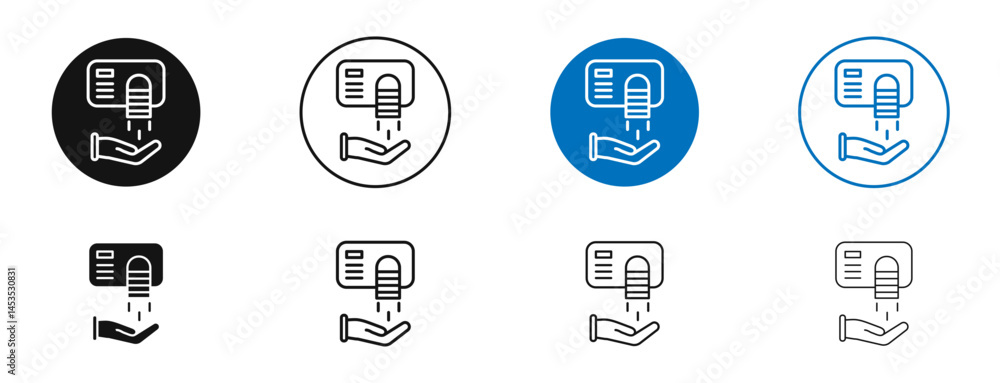 Hand dryer icon. Vector outline illustration. vector logo template Hand dryer icon. Vector outline illustration. vector logo template