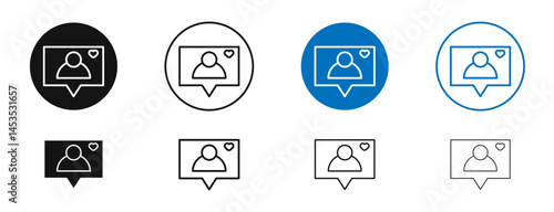 Followers icon. Vector outline illustration. vector logo template