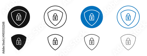 Encryption icon. Vector outline illustration. vector logo template