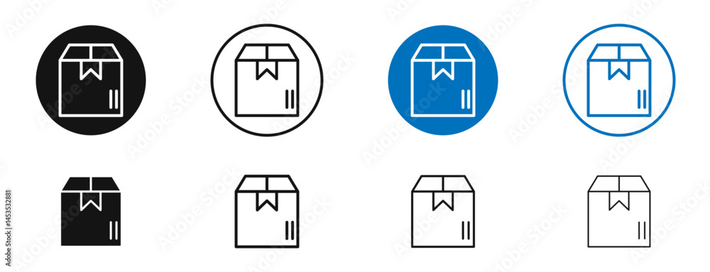 Delivering box icon. Vector outline illustration. vector logo template Delivering box icon. Vector outline illustration. vector logo template
