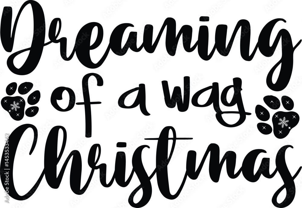 Fototapeta premium Dreaming of a Wag Christmas