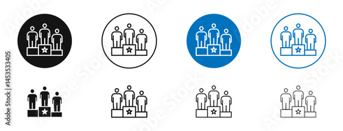 Competitors icon. Vector outline illustration. vector logo template