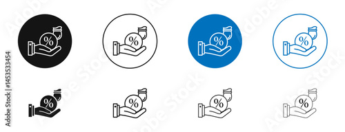 Commission icon. Vector outline illustration. vector logo template