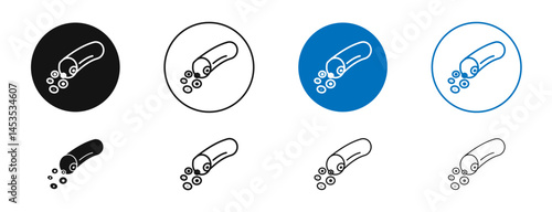 Blood vessel icon. Vector outline illustration. vector logo template