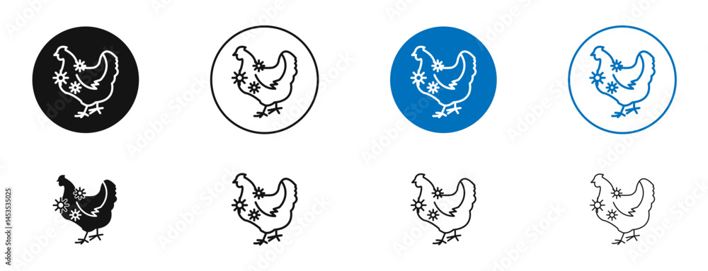 Avian Influenza icon. Vector outline illustration. vector logo template Avian Influenza icon. Vector outline illustration. vector logo template
