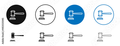 Auction icon. Vector outline illustration. vector logo template