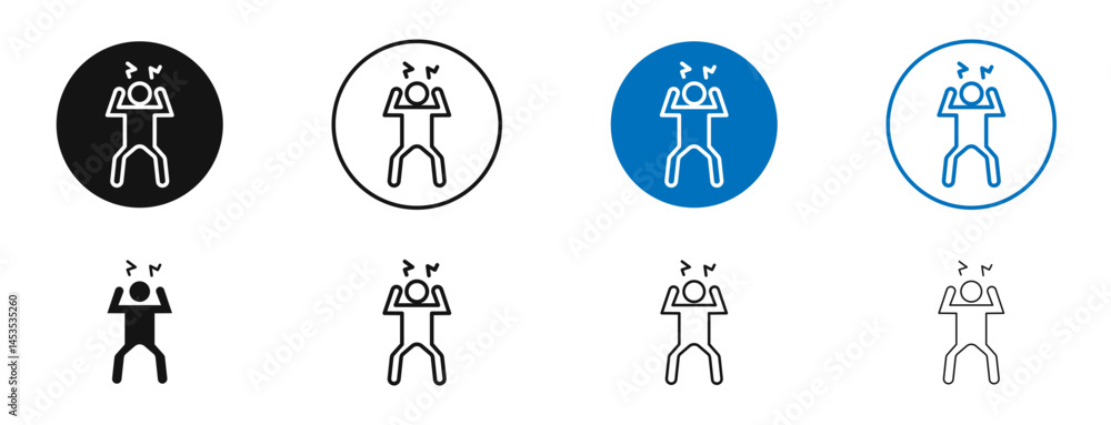 Angry human icon. Vector outline illustration. vector logo template Angry human icon. Vector outline illustration. vector logo template
