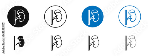 Adrenal gland icon. Vector outline illustration. vector logo template