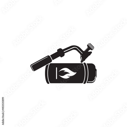 Butane gas blow torch icon vector graphics