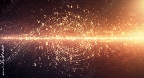 Abstract Digital Universe: A Symphony of Numbers and Light