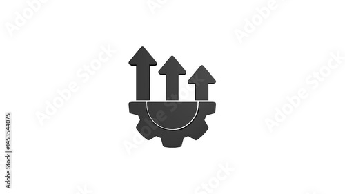 Wallpaper Mural process improvement 3D rendering rotating gear mechanism wheel for teamwork success and technology concept. gears 4k animation on black, white, blue and green background Torontodigital.ca