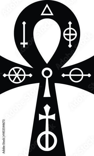 Ankh symbol alchemy motif