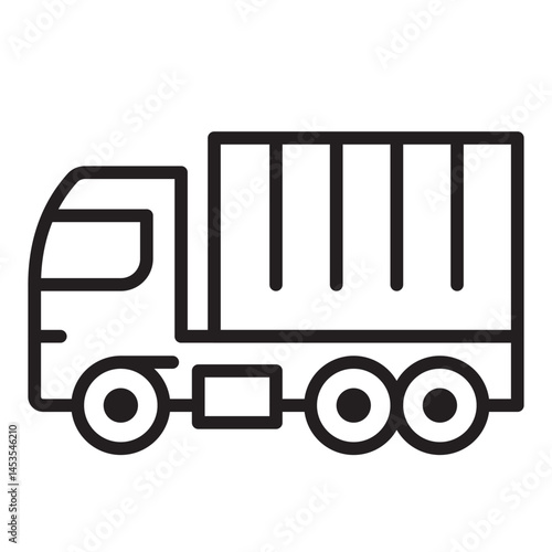 Cargo Truck Icon. Container Trailer Truck