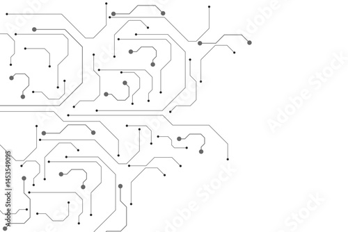 Abstract futuristic circuit board Illustration, Circuit board with various technology elements. Circuit board pattern for technology background. Vector illustration 