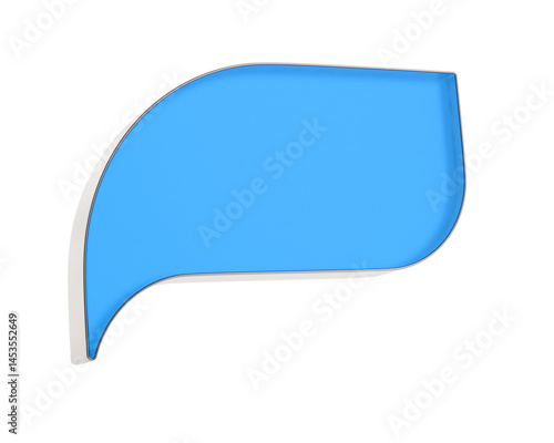 Blue Speech bubble on white...