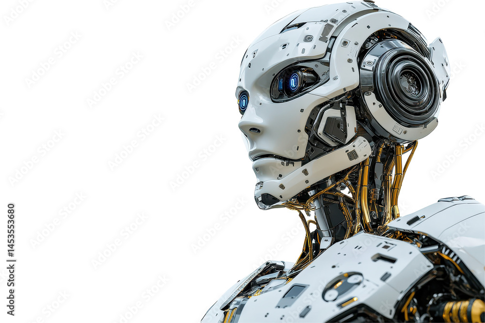 Futuristic robot design with sleek metallic features perfect for sci fi themes and advanced tech concepts Futuristic robot design with sleek metallic features perfect for sci fi themes and advanced tech concepts