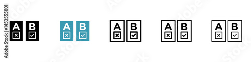 A/B Testing icon. Design for web and mobile app. Vector illustration