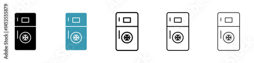 smart fridge icon. Design for web and mobile app. Vector illustration