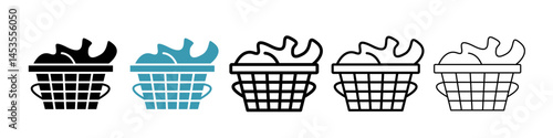 laundry hamper icon. Design for web and mobile app. Vector illustration