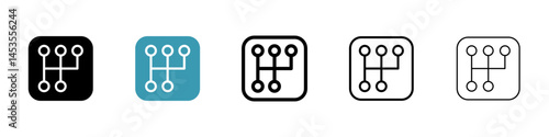 car gearbox icon. Design for web and mobile app. Vector illustration
