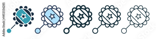 baby rattle icon. Design for web and mobile app. Vector illustration